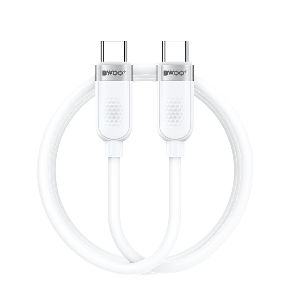 Kabl za podatke i punjenje USB-C - USB-C BWOO BO-X315C, 100W, 1m, Bel