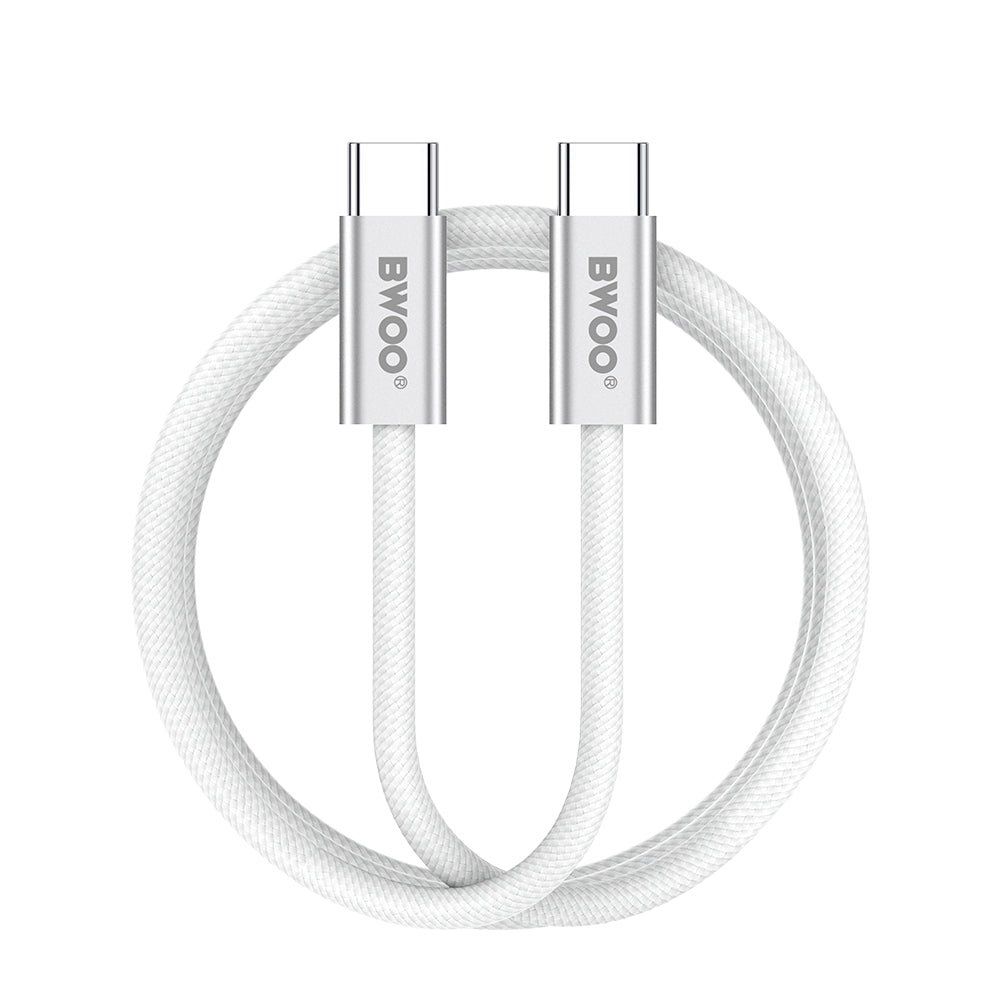 Kabl za podatke i punjenje USB-C - USB-C BWOO BO-X317C, 240W, 1m, Bela
