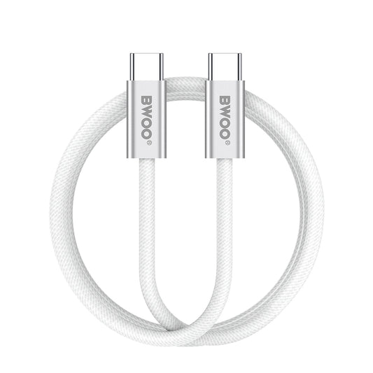 Kabl za podatke i punjenje USB-C - USB-C BWOO BO-X317C, 240W, 1m, Bela