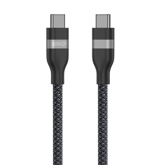 Kabl za prenos podataka i punjenje USB-C - USB-C Anker, 240W, 0.9m, Crni A82E2H11