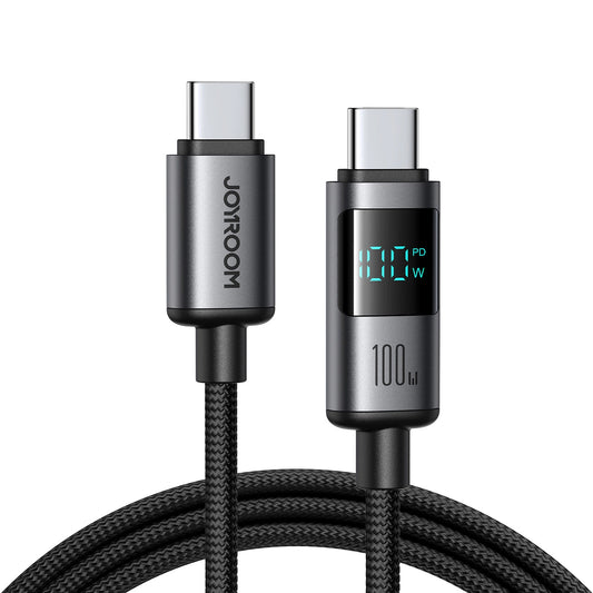 Kabl za Prenos Podataka i Punjenje USB-C - USB-C Joyroom S-A16 Pro Prism Display, 100W, 1.2m, Crni