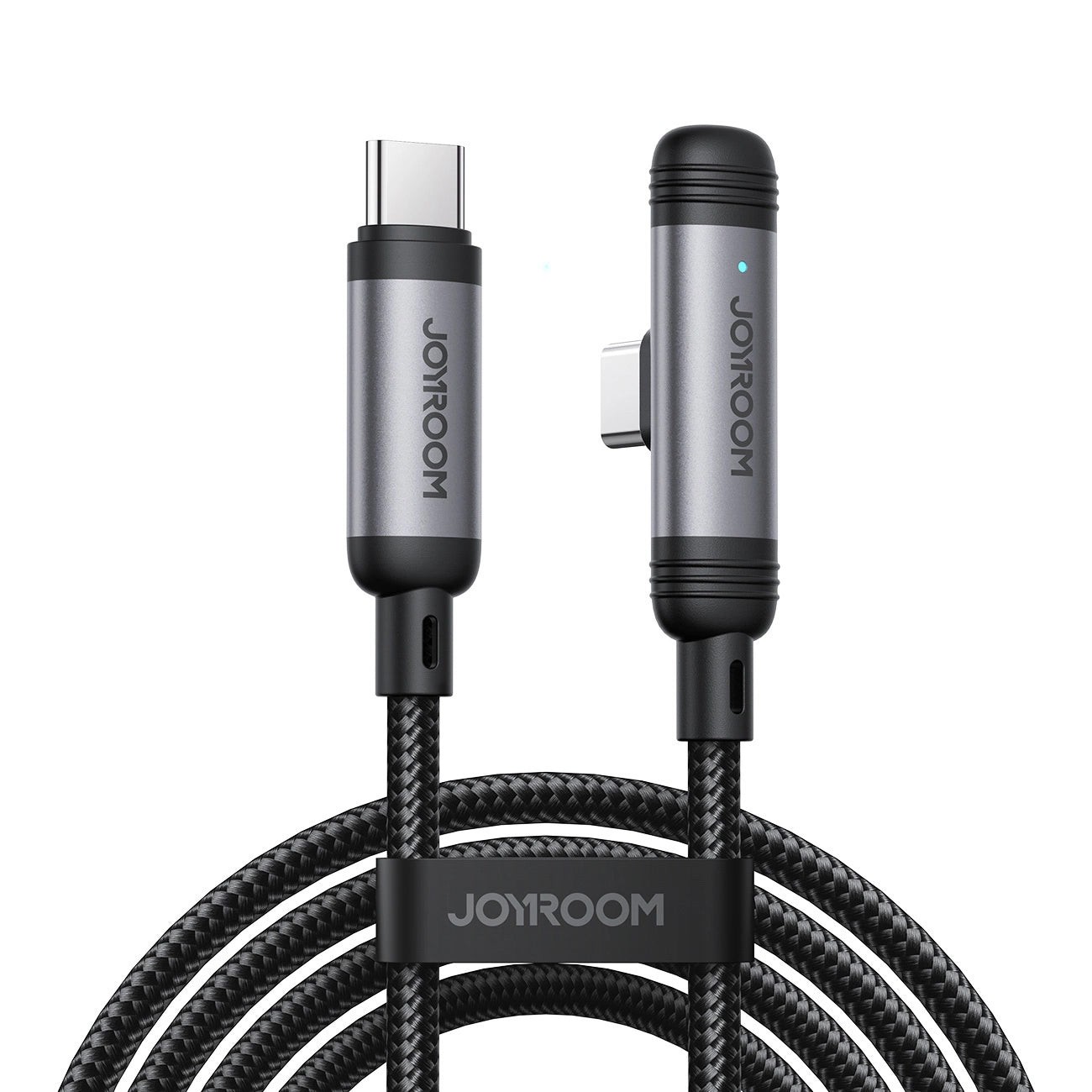 Kabl za prenos podataka i punjenje USB-C - USB-C Joyroom S-A56 EnjoyX Angled, 60W, 1.2m, Crni