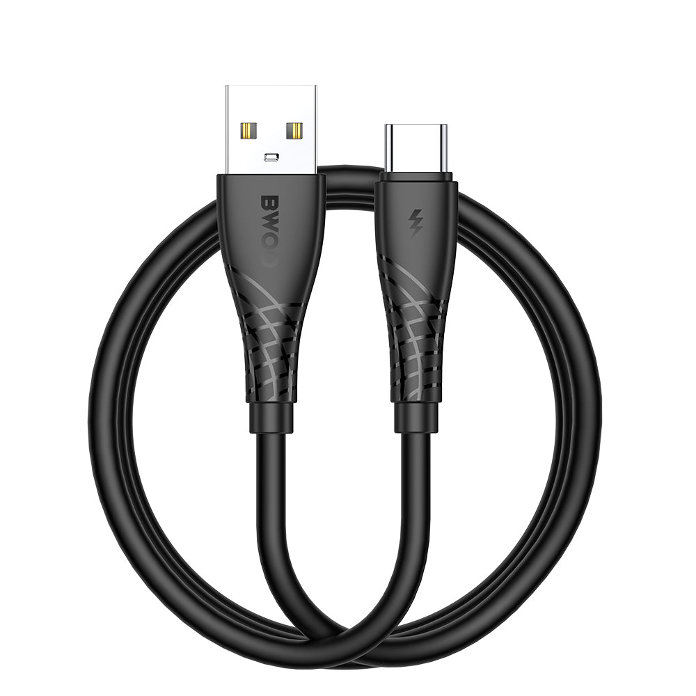Kabl za podatke i punjenje USB-A - USB-C BWOO BO-X318C, 27W, 1m, Crni