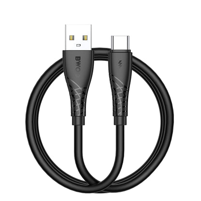 Kabl za podatke i punjenje USB-A - USB-C BWOO BO-X318C, 27W, 1m, Crni