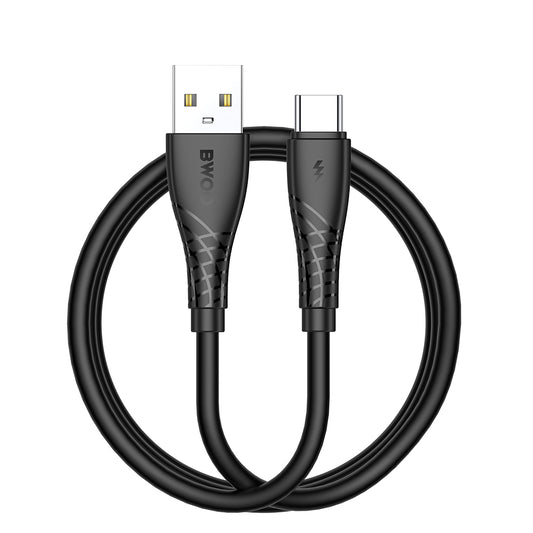 Kabl za podatke i punjenje USB-A - USB-C BWOO BO-X318C, 27W, 1m, Crni