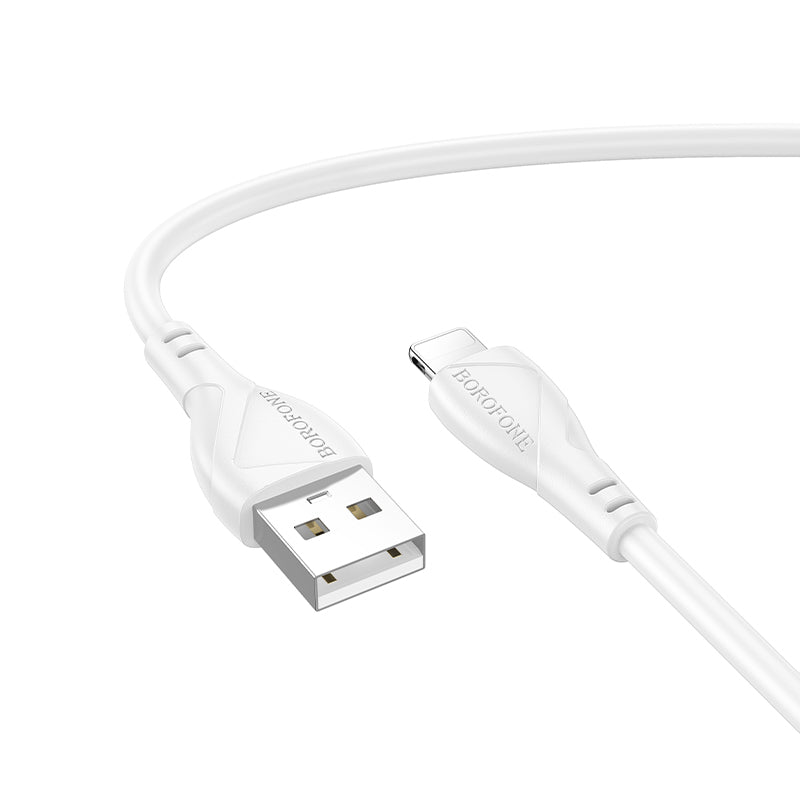 Kabl za podatke i punjenje USB-A - Lightning Borofone BX121 Energy, 18W, 1m, Bel