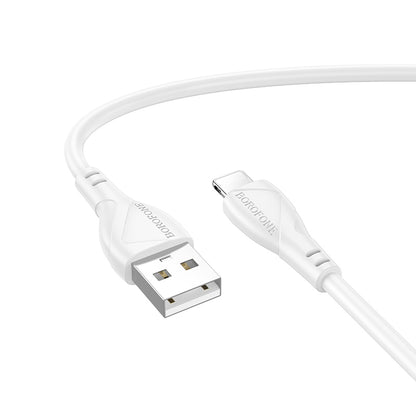 Kabl za podatke i punjenje USB-A - Lightning Borofone BX121 Energy, 18W, 1m, Bel