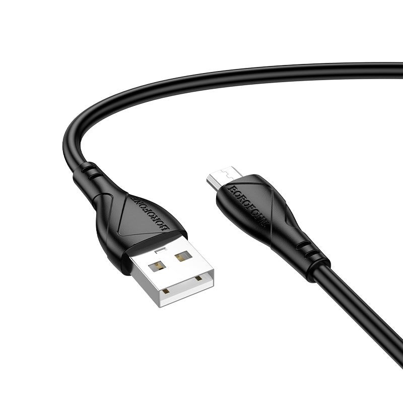 Kabl za podatke i punjenje USB-A - microUSB Borofone BX121 Energy, 18W, 1m, Crni