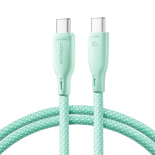 Kabl za podatke i punjenje USB-C - USB-C Joyroom S-A34, 60W, 1m, Zelen