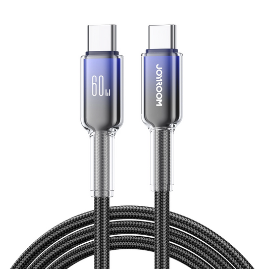 Kabl za prenos podataka i punjenje USB-C - USB-C Joyroom S-A42, 60W, 1.2m, Crni