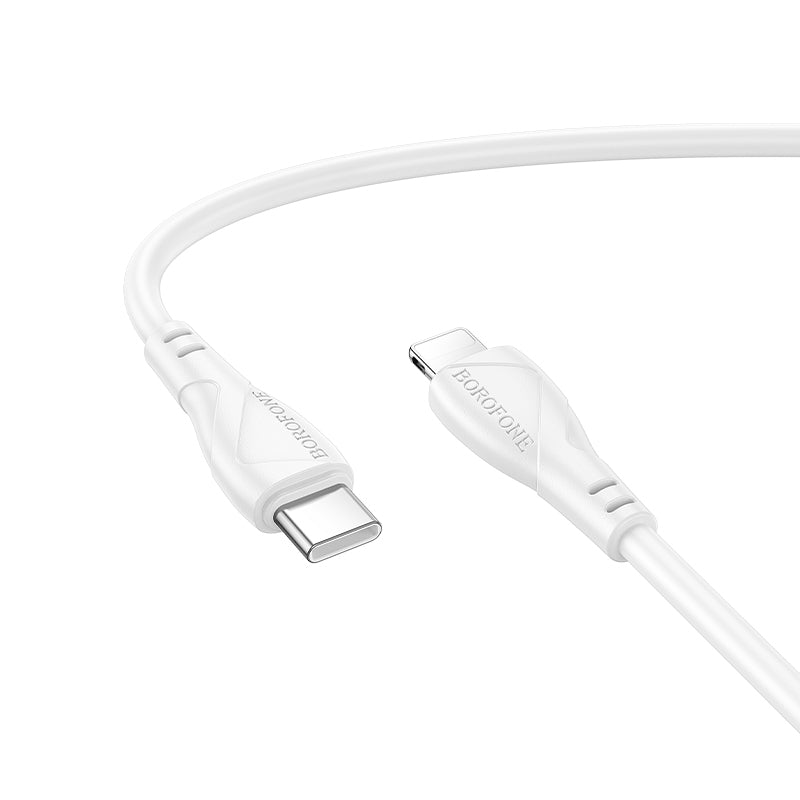 Kabl za prenos podataka i punjenje USB-C - USB-C Borofone BX121 Energy, 60W, 1m, Bel