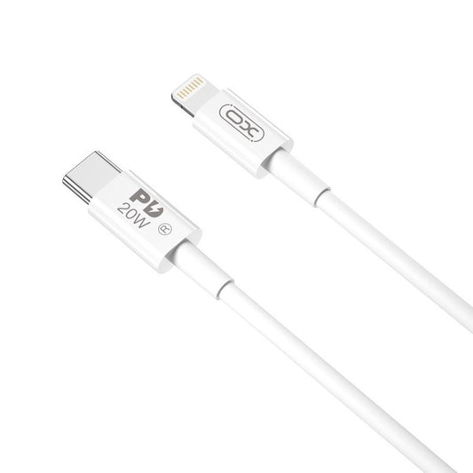 Kabl za podatke i punjenje USB-C - Lightning XO Design NB-Q189A, 20W, 1m, Bel