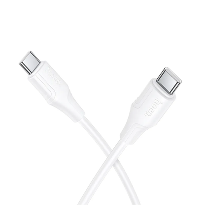 Kabl za prenos podataka i punjenje USB-C - USB-C HOCO X124, 60W, 1m, Bela