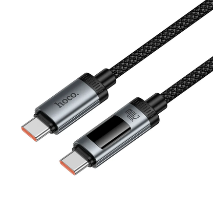 Kabl za podatke i punjenje USB-C - USB-C HOCO Display U148, 240W, 1.2m, Crni