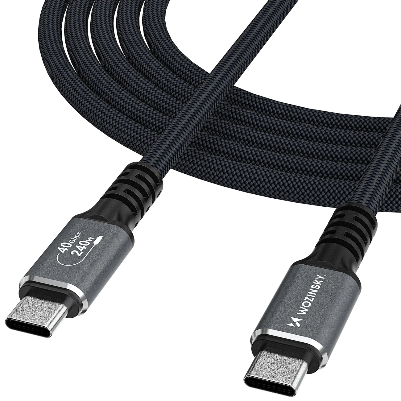 Kabl za prenos podataka i punjenje USB-C - USB-C WZK WPS-UY42S, 240W, 2m, Crni