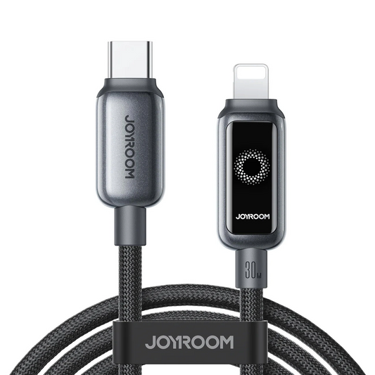 Kabl za prenos podataka i punjenje USB-C - Lightning Joyroom S-A55 StarFlight Display, 30W, 1.2m, Crni