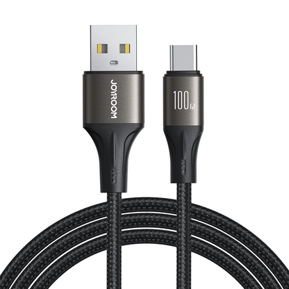 Kabl za prenos podataka i punjenje USB-A - USB-C Joyroom S-A25 Light-Speed, 100W, 1.2m, Crni