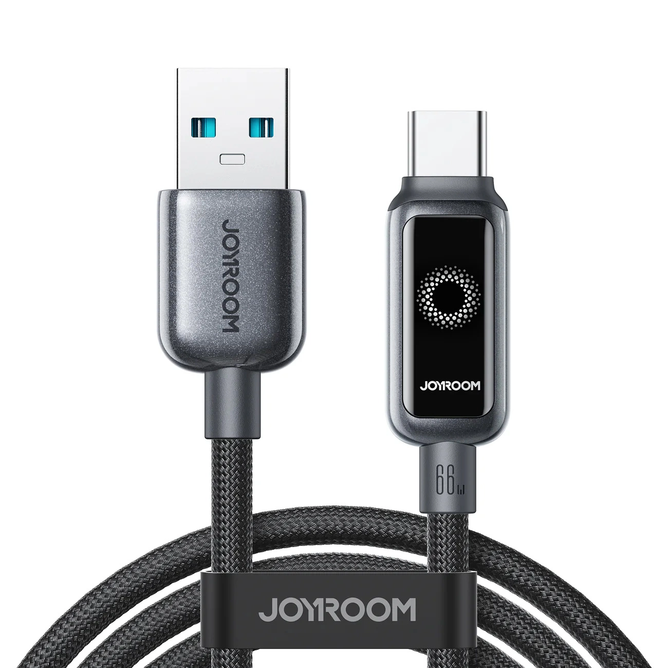 Kabl za prenos podataka i punjenje USB-A - USB-C Joyroom S-A55 StarFlight Display, 66W, 1.2m, Crni