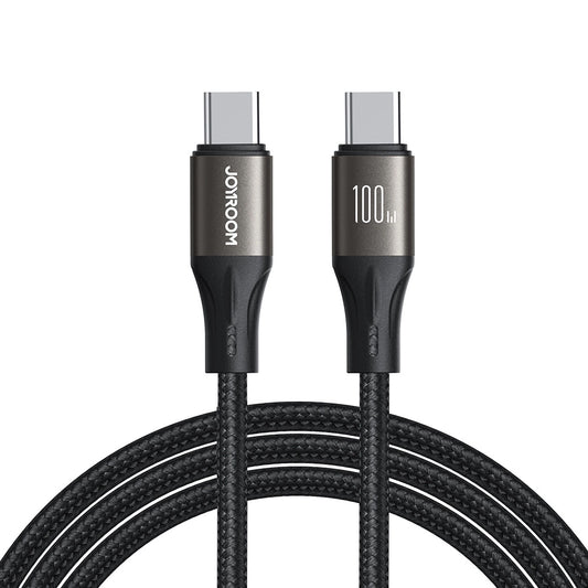 Kabl za prenos podataka i punjenje USB-C - USB-C Joyroom S-A25 Light-Speed, 100W, 1.2m, Crni