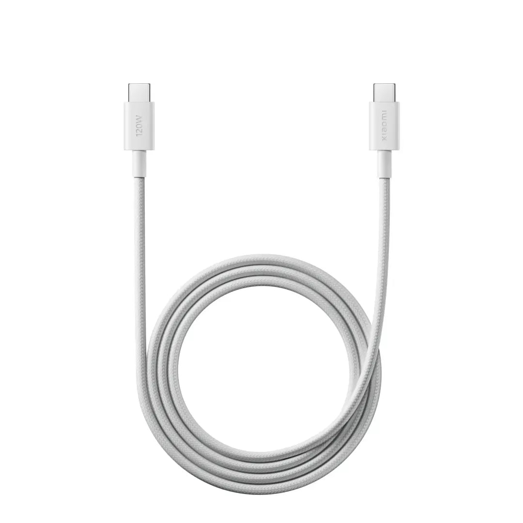 Kabl za Prenos Podataka i Punjenje USB-C - USB-C Xiaomi, 120W, 1m, Beli BHR087KGL