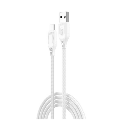 Kabl za podatke i punjenje USB-A - USB-C XO Design NB235, 18W, 1m, Bela