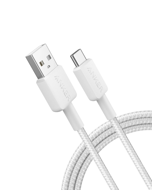 Kabl za podatke i punjenje USB-A - USB-C Anker 322, 18W, 1.8m, Beli A81H6G21