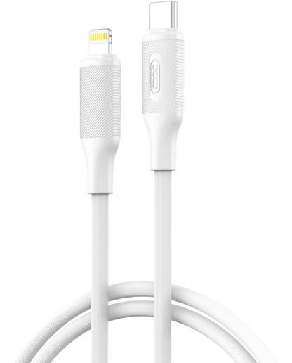 Kabl za podatke i punjenje USB-C - Lightning XO Design NB-Q265A, 27W, 1m, Bel