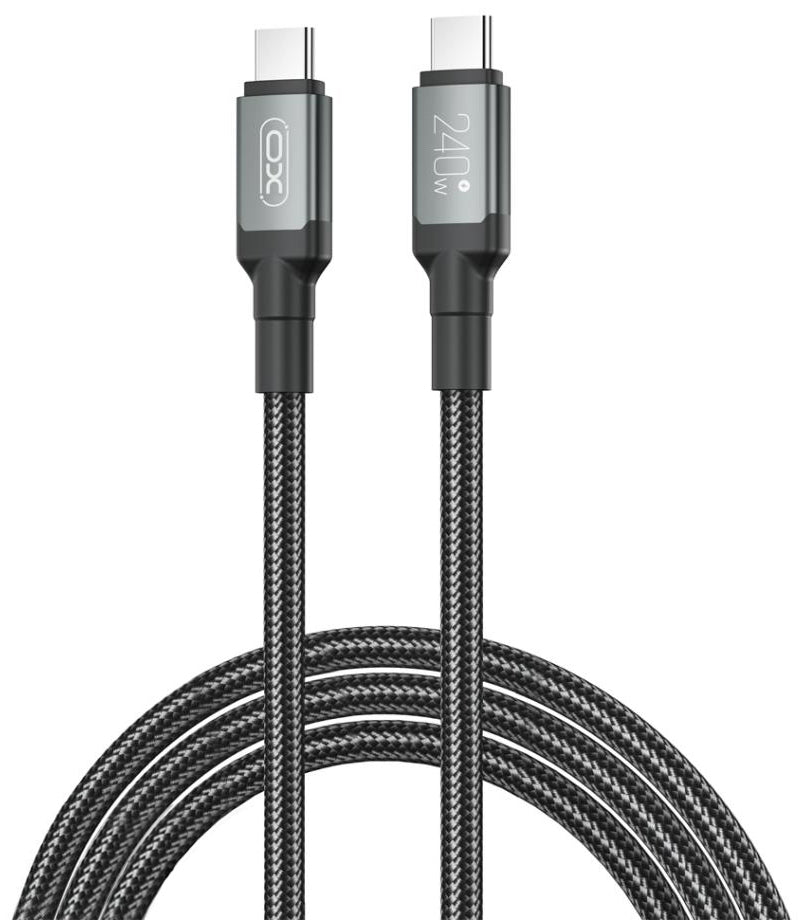 Kabl za podatke i punjenje USB-C - USB-C XO Design NB-Q264B, 240W, 2m, Crni