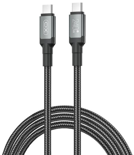 Kabl za podatke i punjenje USB-C - USB-C XO Design NB-Q264B, 240W, 2m, Crni