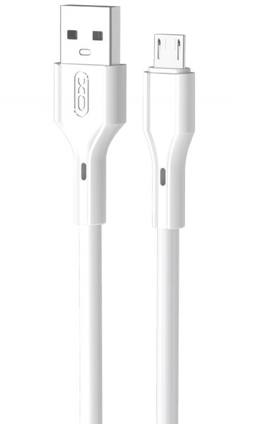 Kabl za podatke i punjenje USB-A - microUSB XO Design NB230, 18W, 1m, Bel