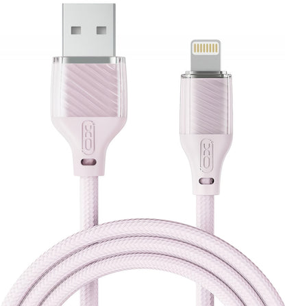 Kabl za podatke i punjenje USB-A - Lightning XO Design NB291, 18W, 1m, Roze