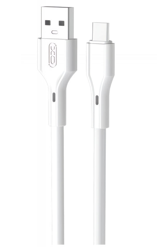 Kabl za podatke i punjenje USB-A - USB-C XO Design NB230, 18W, 1m, Bel