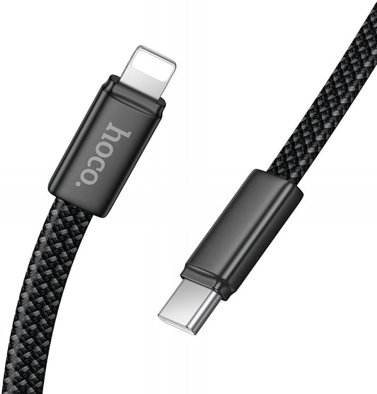 Kabl za prenos podataka i punjenje USB-C - Lightning HOCO X125, 30W, 1m, Crni