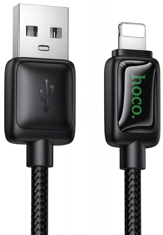 Kabl za podatke i punjenje USB-A - Lightning HOCO U146, 12W, 1.2m, Crni