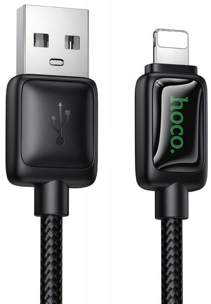 Kabl za podatke i punjenje USB-A - Lightning HOCO U146, 12W, 1.2m, Crni
