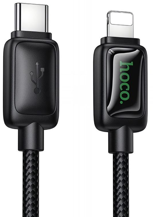 Kabl za podatke i punjenje USB-C - Lightning HOCO U146, 30W, 1.2m, Crni