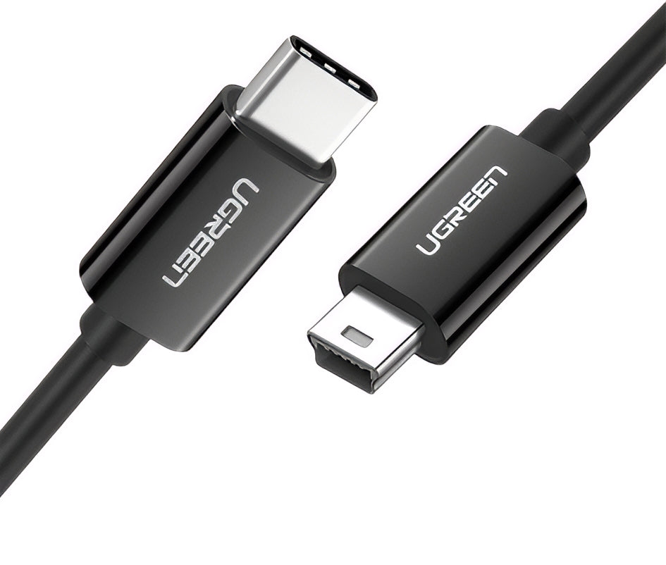 Kabl za podatke i punjenje USB-C - miniUSB UGREEN US242, 18W, 1m, Crni