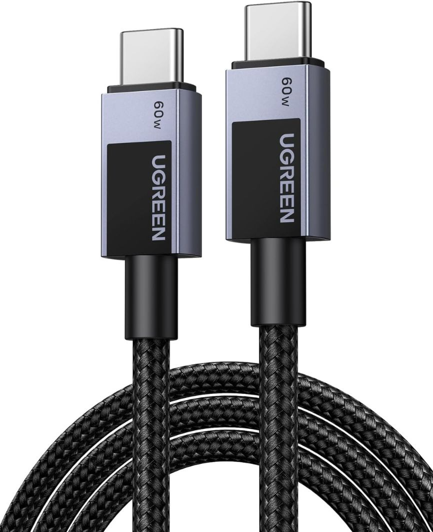 Kabl za podatke i punjenje USB-C - USB-C UGREEN L524, 60W, 2m, Sivi