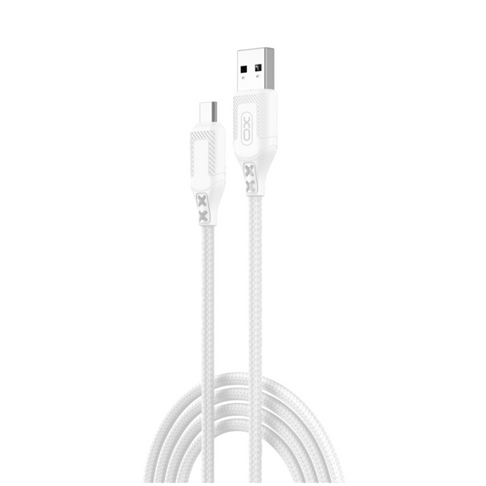 Kabl za podatke i punjenje USB-A - microUSB XO Design NB235, 18W, 1m, Bela