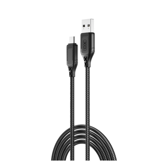 Kabl za podatke i punjenje USB-A - microUSB XO Design NB235, 18W, 1m, Crni