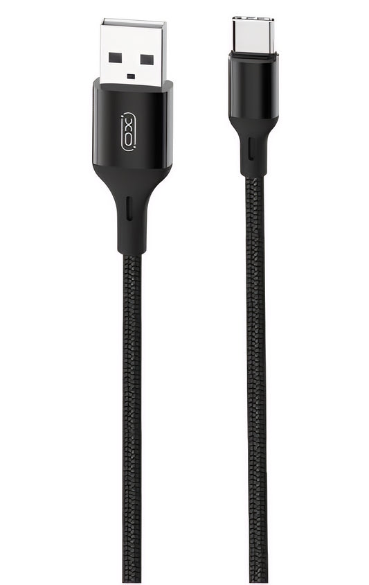 Kabl za podatke i punjenje USB-A - USB-C XO Design NB143, 18W, 2m, Crni