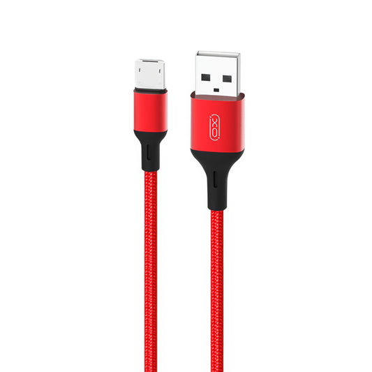 Kabl za podatke i punjenje USB-A - microUSB XO Design NB143, 18W, 2m, Crveni