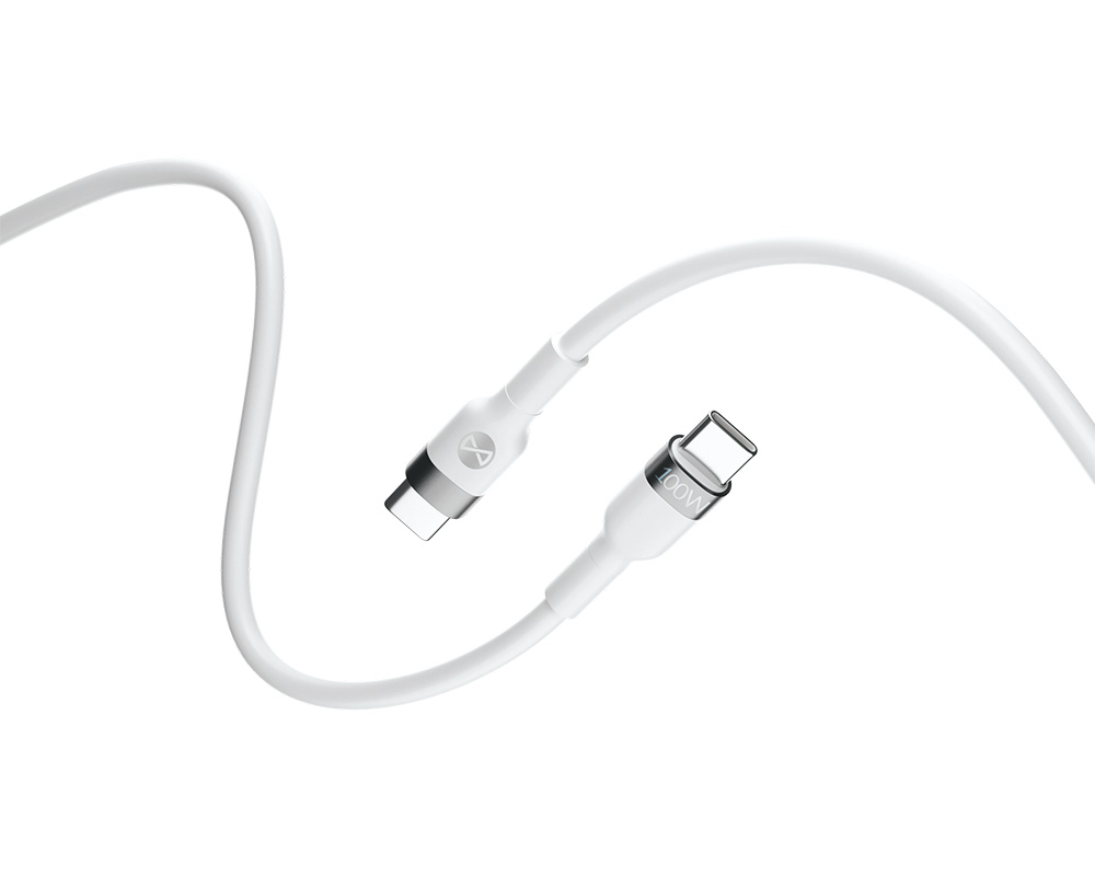 Kabl za podatke i punjenje USB-C - USB-C Forever Flexible, 100W, 2m, Bela