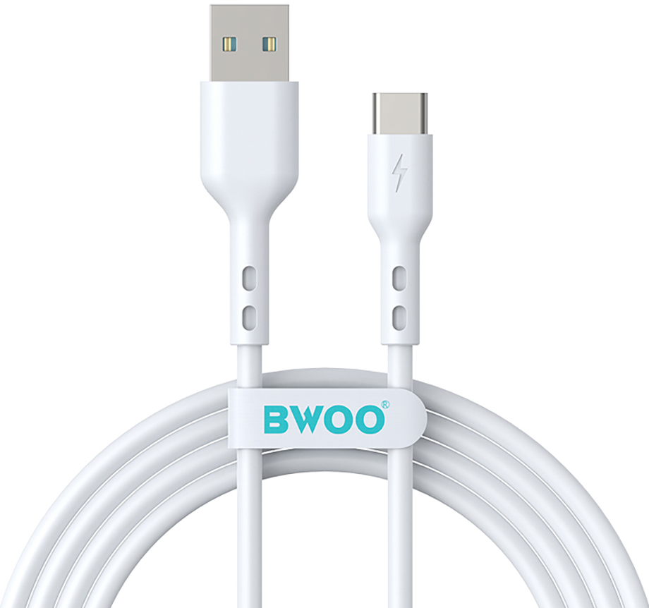 Kabl za podatke i punjenje USB-A - USB-C BWOO X172C, 60W, 1m, Bela
