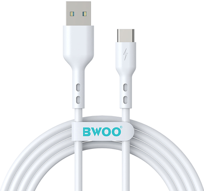 Kabl za podatke i punjenje USB-A - USB-C BWOO X172C, 60W, 1m, Bela
