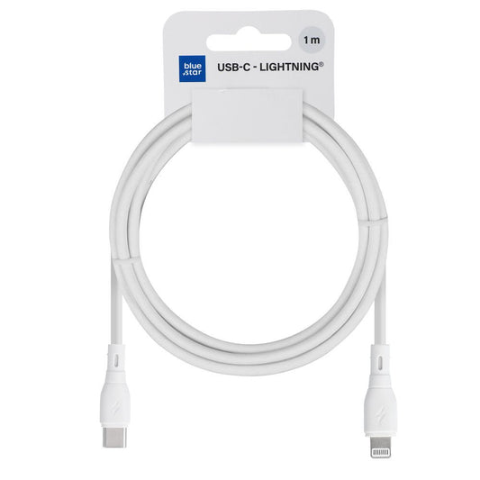 Kabl za podatke i punjenje USB-C - Lightning Blue Star Eco, 27W, 1m, Beli