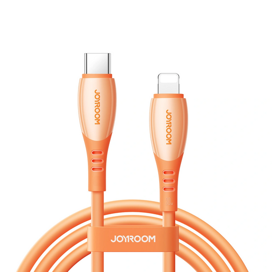 Kabl za prenos podataka i punjenje USB-C - Lightning Joyroom S-A59 Vibrant, 30W, 1.2m, Narandžasti