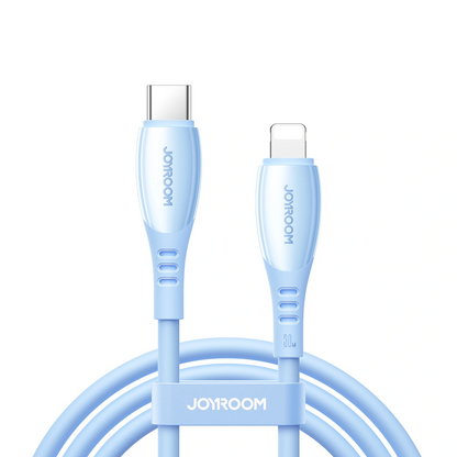 Kabl za prenos podataka i punjenje USB-C - Lightning Joyroom S-A59 Vibrant, 30W, 1.2m, Plavi