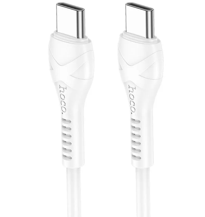 Kabl za podatke i punjenje USB-C - USB-C HOCO X37, 60W, 1m, Beli