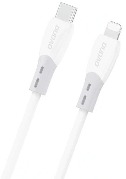 Kabl za Podatke i Punjenje USB-C - Lightning Dudao L25SX, 30W, 1m, Bela